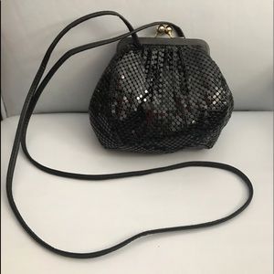 Whiting & Davis VTG Black Mesh Handbag